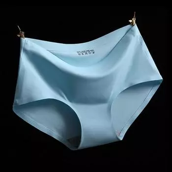 Бесшовные трусики Ice Silk со средней посадкой для женщин - дышащие, сексуальные, трусы большого размера M (Weight: 85-110 lbs)