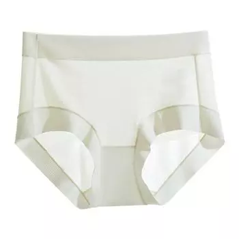 Бесшовные трусики из ледяного шелка, женское нижнее белье, сетчатые прозрачные женские трусики, антибактериальные трусики со средней талией, тонкие девчачьи трусики L чёрный