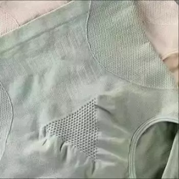 Бесшовные трусики с высокой талией и плоской обшивкой живота, антибактериальные хлопковые стринги с промежностью, женские сексуальные трусы с подтяжкой бедер M бежевый