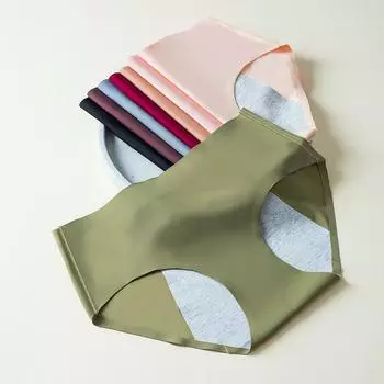 Бесшовные трусы, большие размеры, герметичные женские трусики для менструального периода, трехслойное герметичное боковое нижнее белье, простое нижнее белье M бежевый