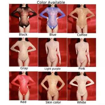 Бесшовный блестящий купальник сексуальный прозрачный обтягивающий элемент ткани