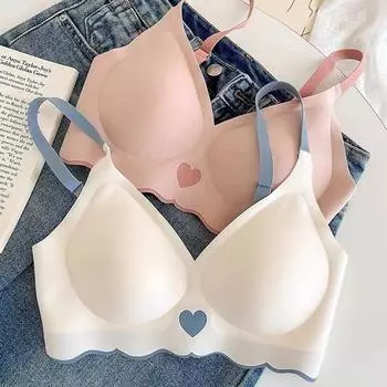 Бесшовный бюстгальтер для женщин, бюстгальтер пуш-ап, беспроводной мягкий бюстгальтер, удобное милое нижнее белье, бюстгальтер без косточек для девочек, женское нижнее белье S белый
