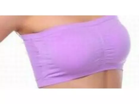 Бесшовный бюстгальтер-обертка без бретелек для женщин - тонкий, нескользящий, однотонный дизайн, универсальное нижнее белье One Size 80-135 jin фиолетовый