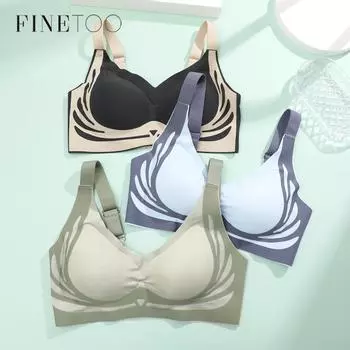 Бесшовный бюстгальтер Push-up Fixed Cup для женщин с V-образным вырезом, поддерживающий бюстгальтер без провисания, сексуальное удобное нижнее белье без стали, женские спортивные бюстгальтеры One Size&M белый