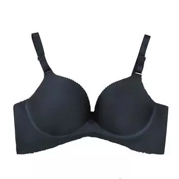 Бесшовный бюстгальтер с пуш-ап 32A чёрный