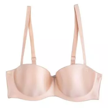 Бесшовный бюстгальтер со съемными бретелями и силиконовыми лентами для захвата Woman PASSIONATA 85D бежевый