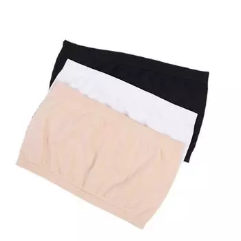 Бесшовный цельный спортивный бюстгальтер Tube Top - красивая спина, удобная посадка для женщин One Size белый