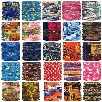 Бесшовный камуфляжный волшебный солнцезащитный шарф, повязка на голову с узором пейсли, велосипедная рыболовная трубка, защитный щиток для лица для мужчин и женщин, шарф 24*49 см