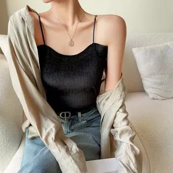 Бесшовный красивый женский костюм из шелка Ice Silk с подтяжками на спине и подушечками для груди, цельный женский костюм с утягивающим жилетом и сексуальным топом One size