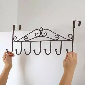 Бесшовный крючок Прочный Простота установки Мощный Несущий нагрузку Креативный Антикоррозийный Компактный Железный Дверной крючок без проколов Товары для дома