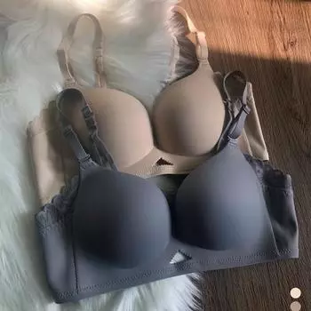 Бесшовный японский хлопковый бюстгальтер: Легкий, красивый дизайн спинки с присборенной поддержкой для женщин 38=85 (for 36C/38AB)