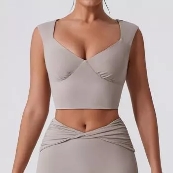 Бесшовный спортивный бюстгальтер-майка S