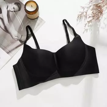 Бесшовный Тонкий Утягивающий Бюстгальтер для Женщин с Маленькой Грудью Поддержка Пуш-ап и Против Отвисания Бюстгальтер без Косточек 32