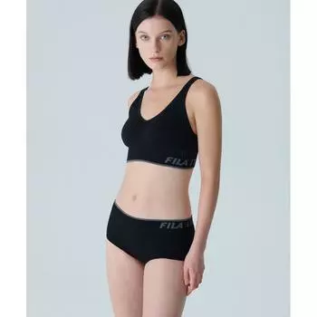 Бесшовный топ-бюстгальтер средней длины Fila Sleeve Fi4itf6452fblk BLACK/090