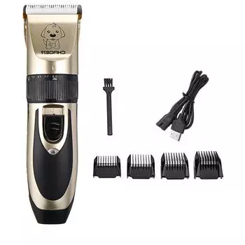 Бесшумная электрическая машинка для стрижки волос для домашних животных, аккумуляторная бритва для красоты, лучший подарок для бритвы для кошек и собак One Size золотой