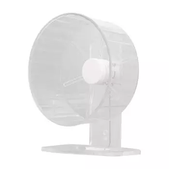 Бесшумное колесо для хомяка с подставкой, предотвращает скольжение, прозрачное акриловое колесо для упражнений для хомяка, игрушка для Small