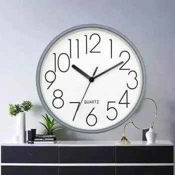 Бесшумные 8-дюймовые настенные часы, не тикающие, декоративные часы для школы, офиса, класса, спальни, кухни, гостиной, декора 8 inch