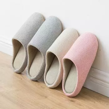 Бесшумные нескользящие домашние тапочки в японском стиле для мужчин и женщин - уютные, мягкие, зимние хлопковые тапочки Fit 36-37 красный