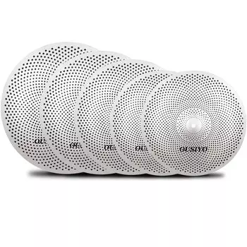 Бесшумные тарелки с низким уровнем громкости крэш райд тарелки для начинающих для практики на барабанах с кейсом OUSIYO хай-хэт 5 штук (14 дюймов HH2+16 дюймов+18 дюймов+20 дюймов)