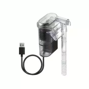 Бесшумный аквариумный фильтр с питанием от USB для аквариумов объемом от 2 до 5 галлонов — с регулируемой скоростью потока и компактной конструкцией. 1
