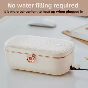 Бесшумный электрический ланч-бокс Bear DFH-P09E5 — портативный, не требующий воды, подключаемый мини-подогреватель риса для использования в офисе одним человеком DFH-P09E5