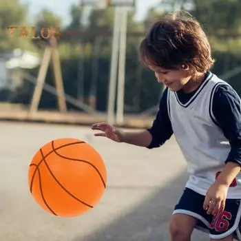 Бесшумный баскетбольный мяч для тренировок в помещении Бесшумный пенный баскетбольный мяч для дриблинга Бесшумный отскок баскетбольного мяча для молодежи и взрослых Любители баскетбола 18cm синий