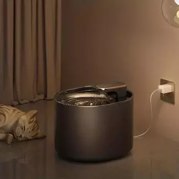 Бесшумный дозатор воды для домашних животных, автоматический циркуляционный фонтан для кошек большой емкости Cat белый