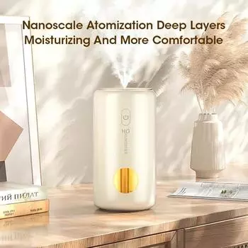 Бесшумный мини-увлажнитель воздуха 250 мл USB увлажнитель воздуха автомобильный диффузор тумана распылитель воды с мягким светодиодным ночным светом для офиса и спальни розовый