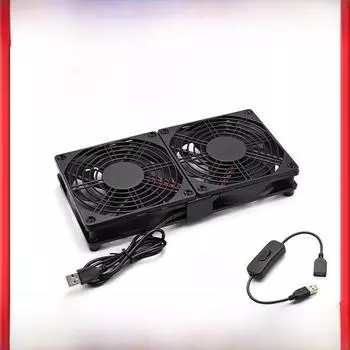 Бесшумный вентилятор охлаждения USB 12 см, 5 В, осевой поток, для шасси, маршрутизаторов, ноутбуков, промышленного использования Single fan 12CM