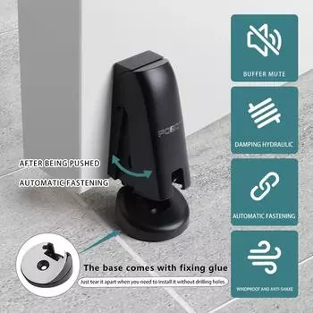 Бесшумный ветрозащитный пол, гидравлический буфер, дверной отсос, противоударный дверной отсос для спальни, демпфирующий дверной упор для ванной комнаты