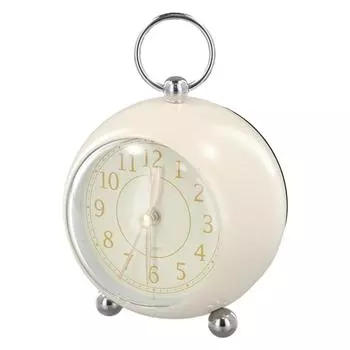 Бесшумный винтажный будильник с простым дизайном, небольшой 12-часовой дисплей, декор для настольного ночника, не тикающий, портативный, ретро