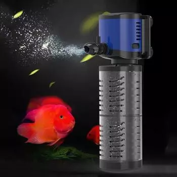 Бесшумный внутренний фильтр для аквариума Пластиковый насос для оксигенации Погружной насос для аквариума 14W