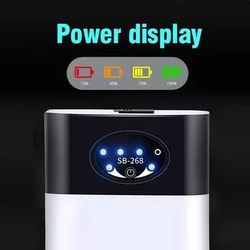 Бесшумный воздушный насос для аквариума, USB-перезаряжаемый, двухцелевой кислородный насос для аквариумов и рыбалки на открытом воздухе, аккумулятор 2200 мАч, портативный