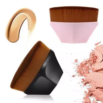 Бесследная кисть для макияжа Портативная кисть для мытья лица Основная кисть Кисть для макияжа с уплотнительной ручкой чёрный