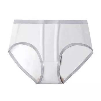 Бесследное нижнее белье телесного цвета Цельное ультратонкое нижнее белье Дышащее быстросохнущее нижнее белье Антибактериальное нижнее белье со средней талией Женское нижнее белье M белый