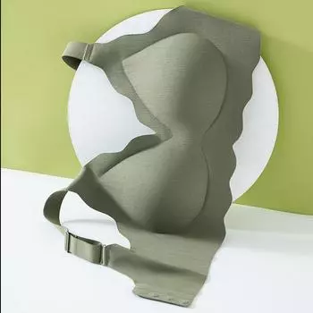 Бесследное нижнее белье Тонкая дышащая антипровисающая грудь фиксированная чашка Без стального кольца Бюстгальтер большого размера M