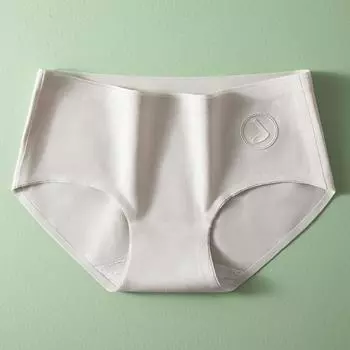 Бесследное японское нижнее белье, женские трусики со средней талией, антибактериальные удобные дышащие треугольные трусики больших размеров M серый