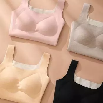 Бесследный бархатный немецкий терможилет женский с фиксированной чашкой, тонкая основа, внутреннее белье из шерсти и шелка с двухсторонними потертостями M (recommended 80-52.5 kg)