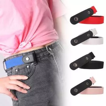 Бесследный дизайн, ленивый ремень, регулируемая длина, бесследный дизайн, женский пояс, однотонный ремень, аксессуары для костюмов чёрный