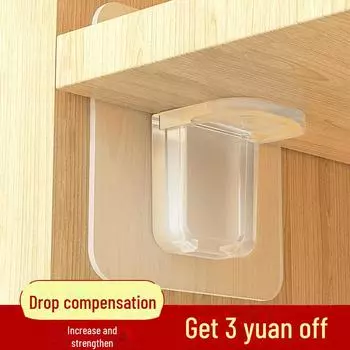 Бесследный самоклеящийся кронштейн для перегородки гардероба - комплект для поддержки и крепления без проколов single row combination 1 piece прозрачный