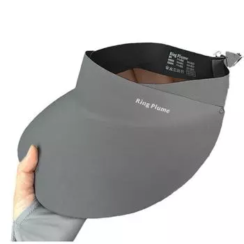 Бессмысленная интегрированная шляпа от солнца 2024 пустая шляпа-цилиндр женская анти-ультрафиолетовая спортивная на открытом воздухе не оставляющая следов шляпа от солнца серый
