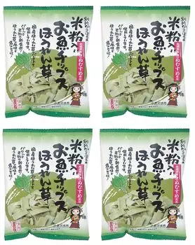 Бессё Камабокотен Рисовая мука Рыбные чипсы с 40г x 4 Сделано с японскими легкими морепродуктами Шпинат, пакеты, Ингредиенты, Без пшеницы, Детский перекус, Перекус,