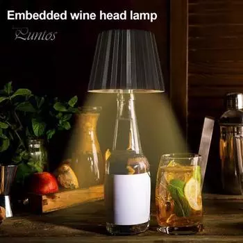 Бесступенчатая регулировка яркости винной бутылки, суперяркая, без мерцания, сенсорное управление, энергосберегающая, перезаряжаемая, беспроводная лампа для бутылок A белый