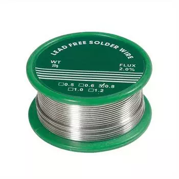 Бессвинцовый припой с сердечником из канифоли, припой с флюсом, проволочный припой, проволочный припой для ремонта и самостоятельной пайки электрических и электронных компонентов 0.03inch/20g белый