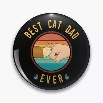 Best Cat Dad Ever Ginger Cat Edition, мягкая булавка на пуговицах, ювелирные изделия, модная женская брошь для влюбленных, милый подарок, булавка для лацкана, декор для одежды, брошь