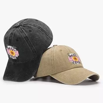 Best Mom Ever Floral Print Baseball Cap - Adjustable, Lightweight Cotton Dad Hat for Women & Men, Perfect for Fishing & Outdoor Activities as the picture хаки