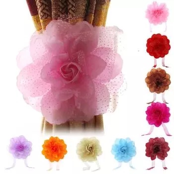 Best Peony Flower Curtain Clip-on Tie Backs Holdback Tieback Holder Панель