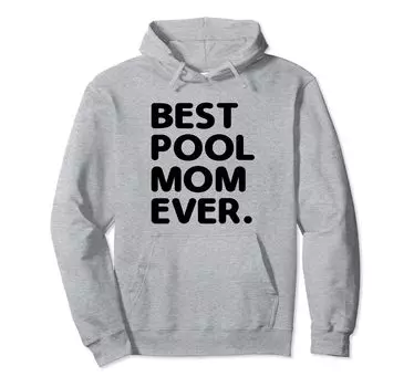 Best Pool Mom Ever Pool Cue Sports Billiard Mom Hoodie серый