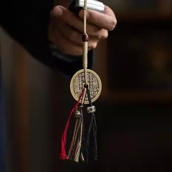 Best-Seller on Douyin Chinese Bell Copper Coin Carrying Strap Yellow Mountain Ghost Pendant