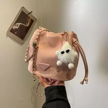 Best Selling Autumn and Winter Fashion All-Matching Chain Crossbody Shoulder Bag Pink